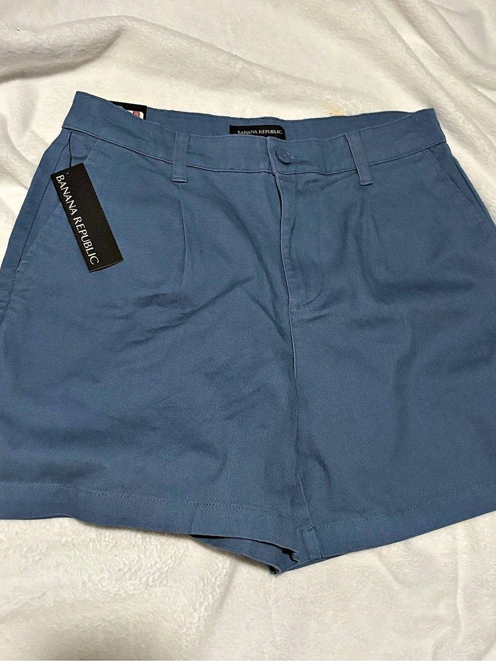 Banana Republic Pleat Front Short Shorts in Blue Size 6